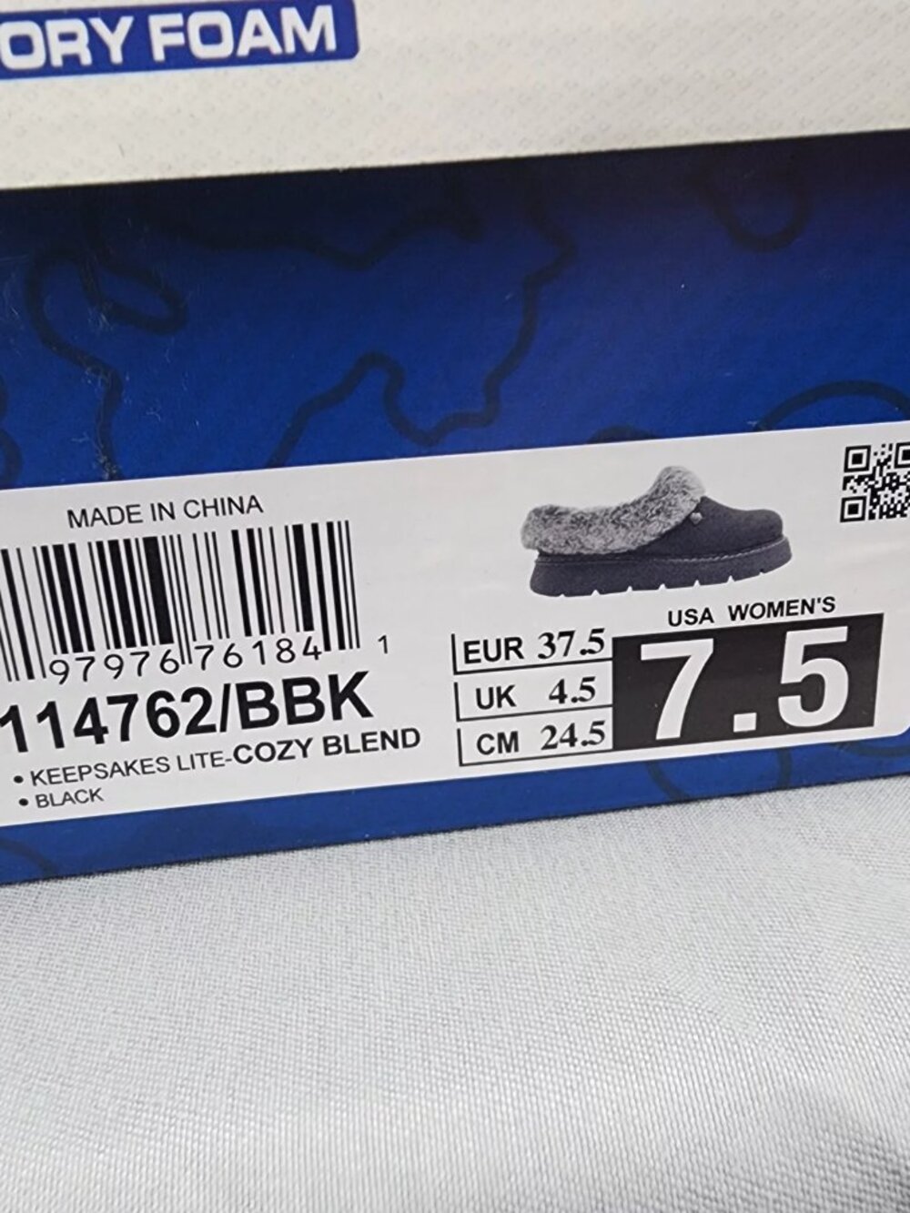 BOBS from Skechers Keepsakes Lite Cozy Blend Slippers Womens 7.5 Black Faux Fur - Picture 6 of 12